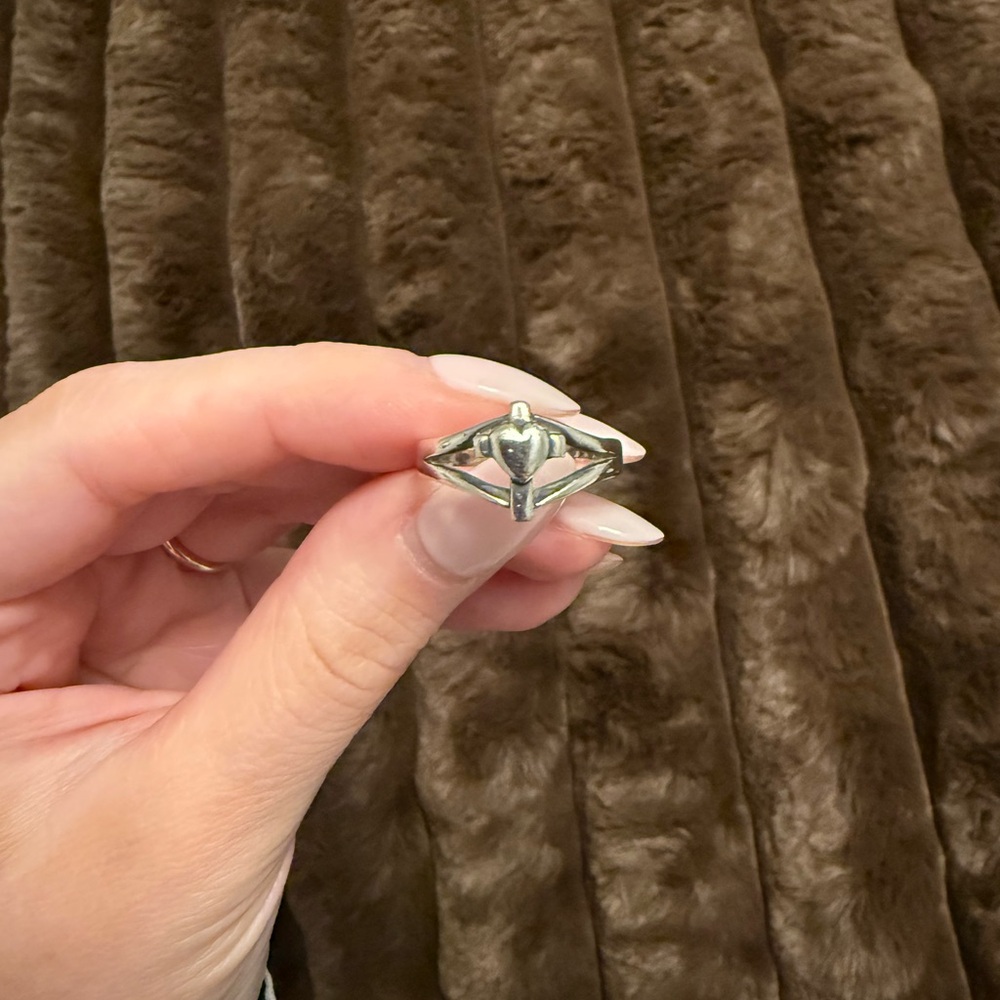 Heart & Cross Ring